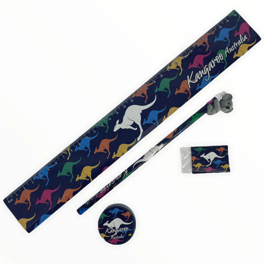 Colourful Kangaroo Stationary Set Allanson Souvenirs