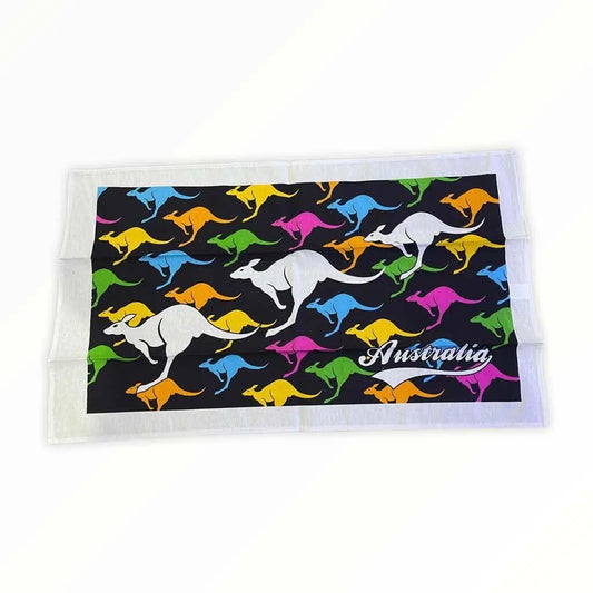 Colourful Kangaroo Tea Towel Allanson Souvenirs