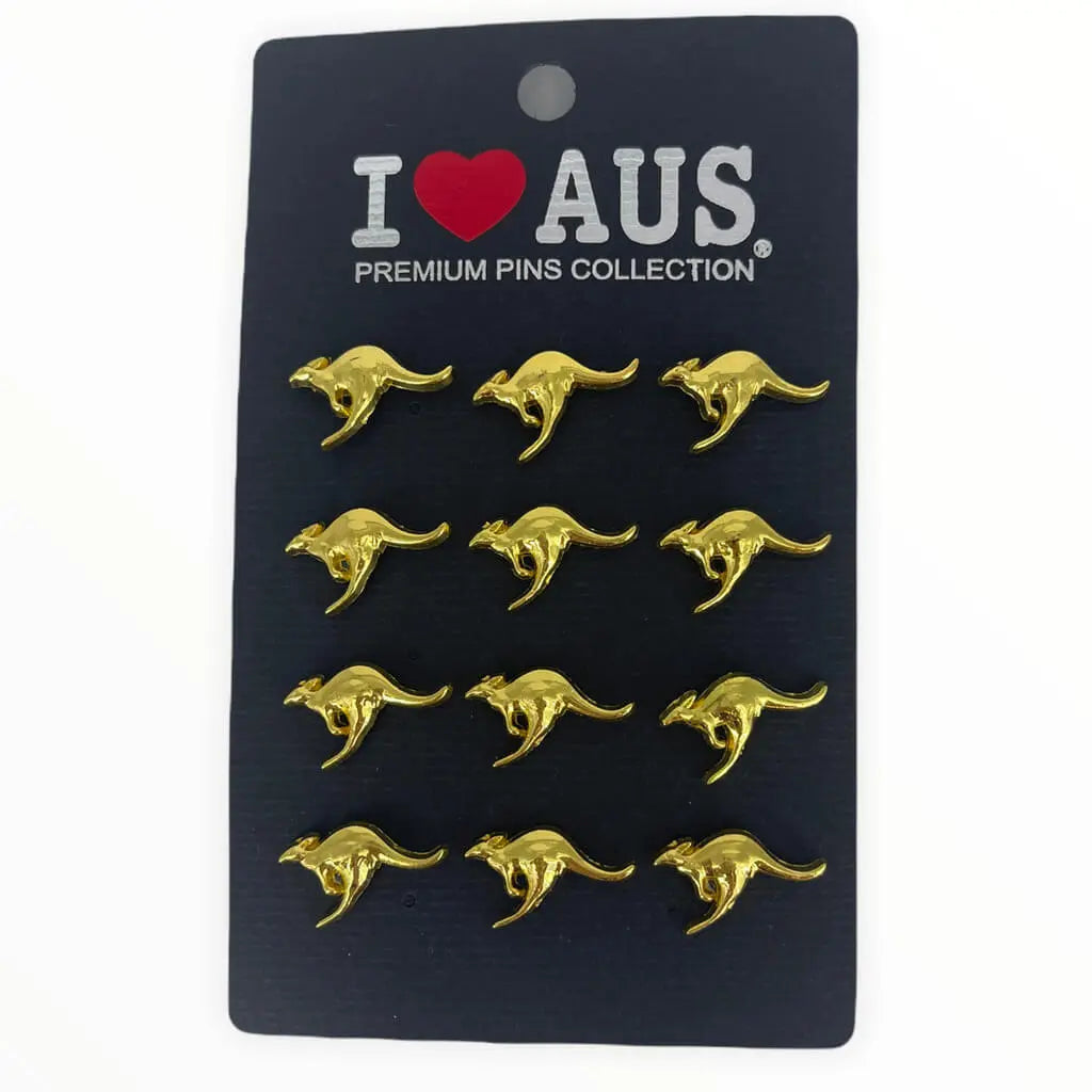 Gold Australian Kangaroo Lapel Pins Allanson Souvenirs