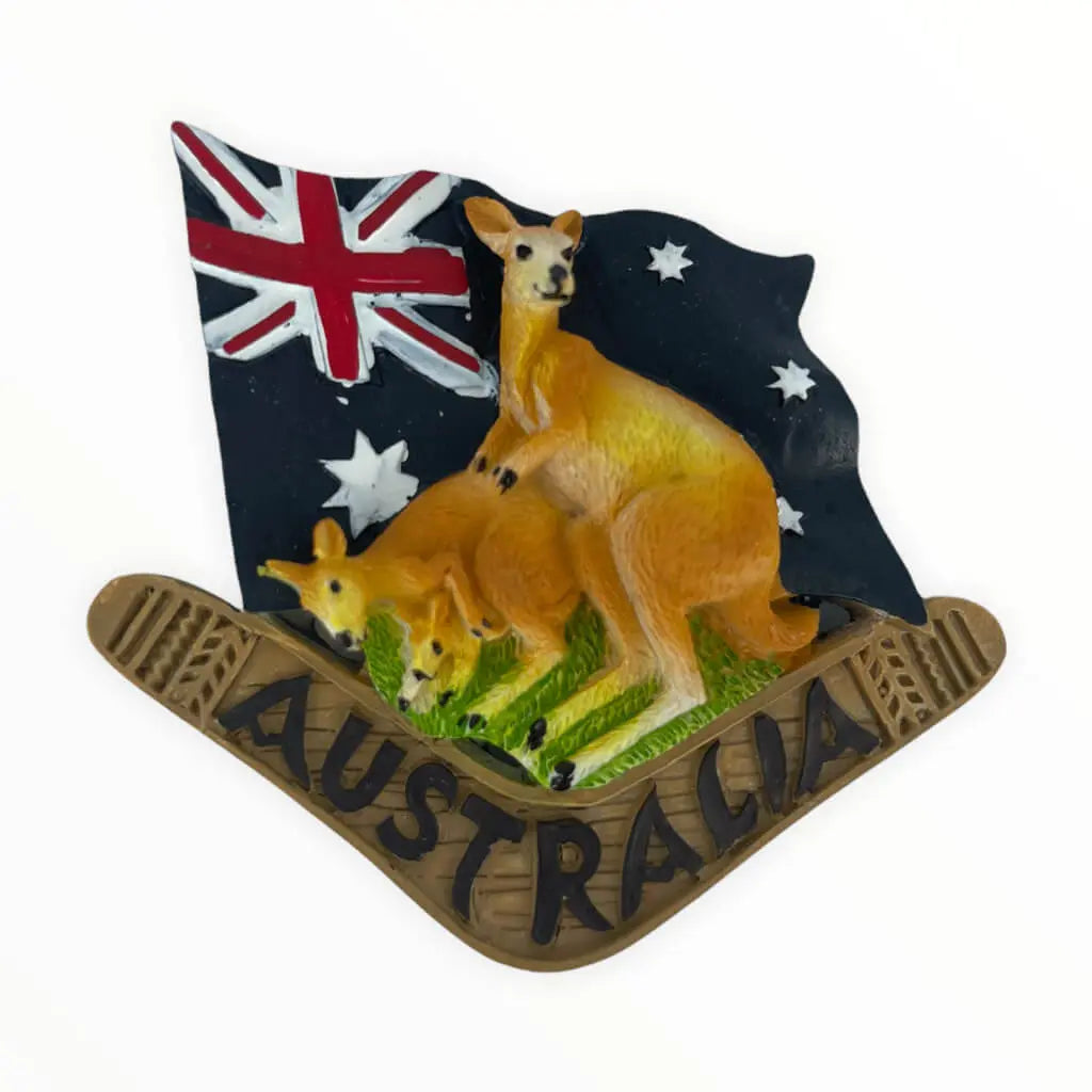 Kangaroo Flag Magnet Allanson Souvenirs