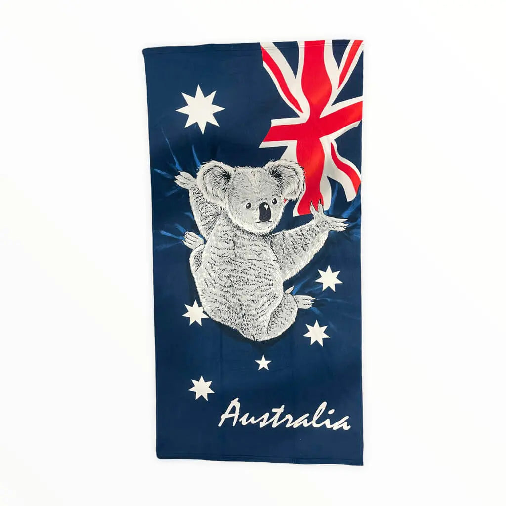 Koala Australian Flag Beach Towel Allanson Souvenirs