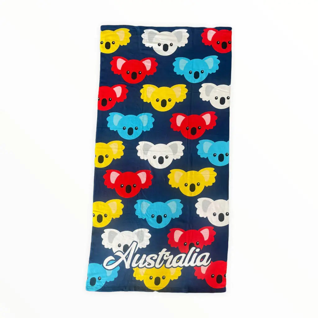Koala Face Beach Towel Allanson Souvenirs