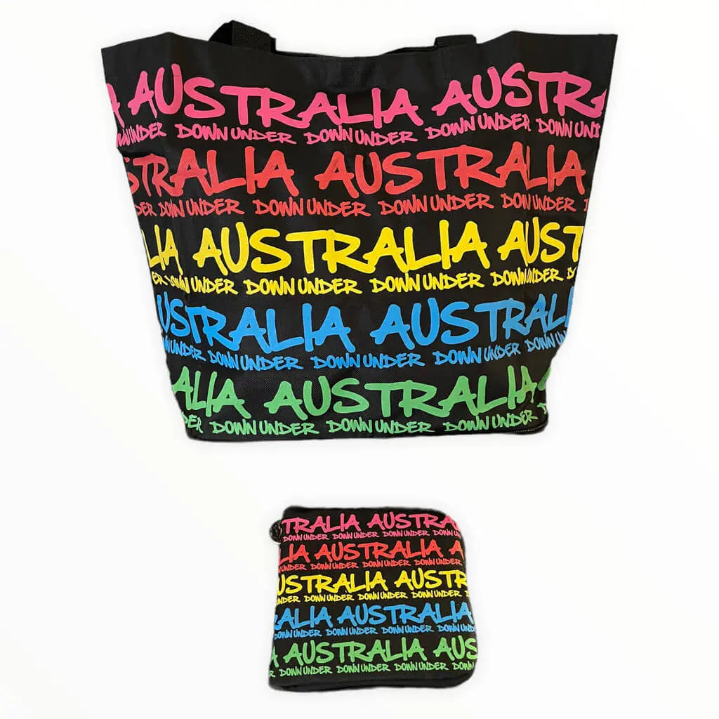 Multi Coloured Australia Fold Out Shopping Bag Allanson Souvenirs
