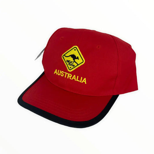 Red Kangaroo Roadsign Baseball Cap Allanson Souvenirs