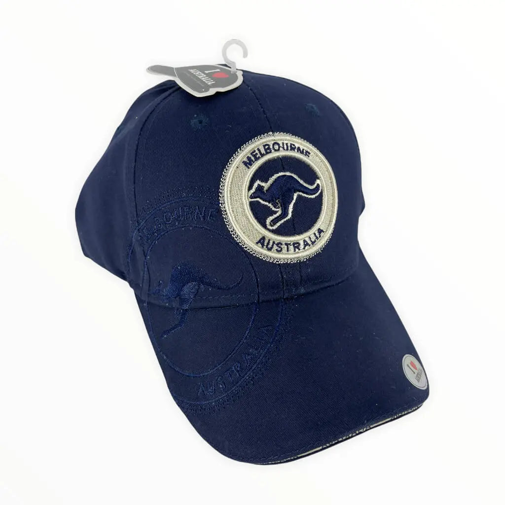 Round Kangaroo Melbourne Baseball Cap Allanson Souvenirs