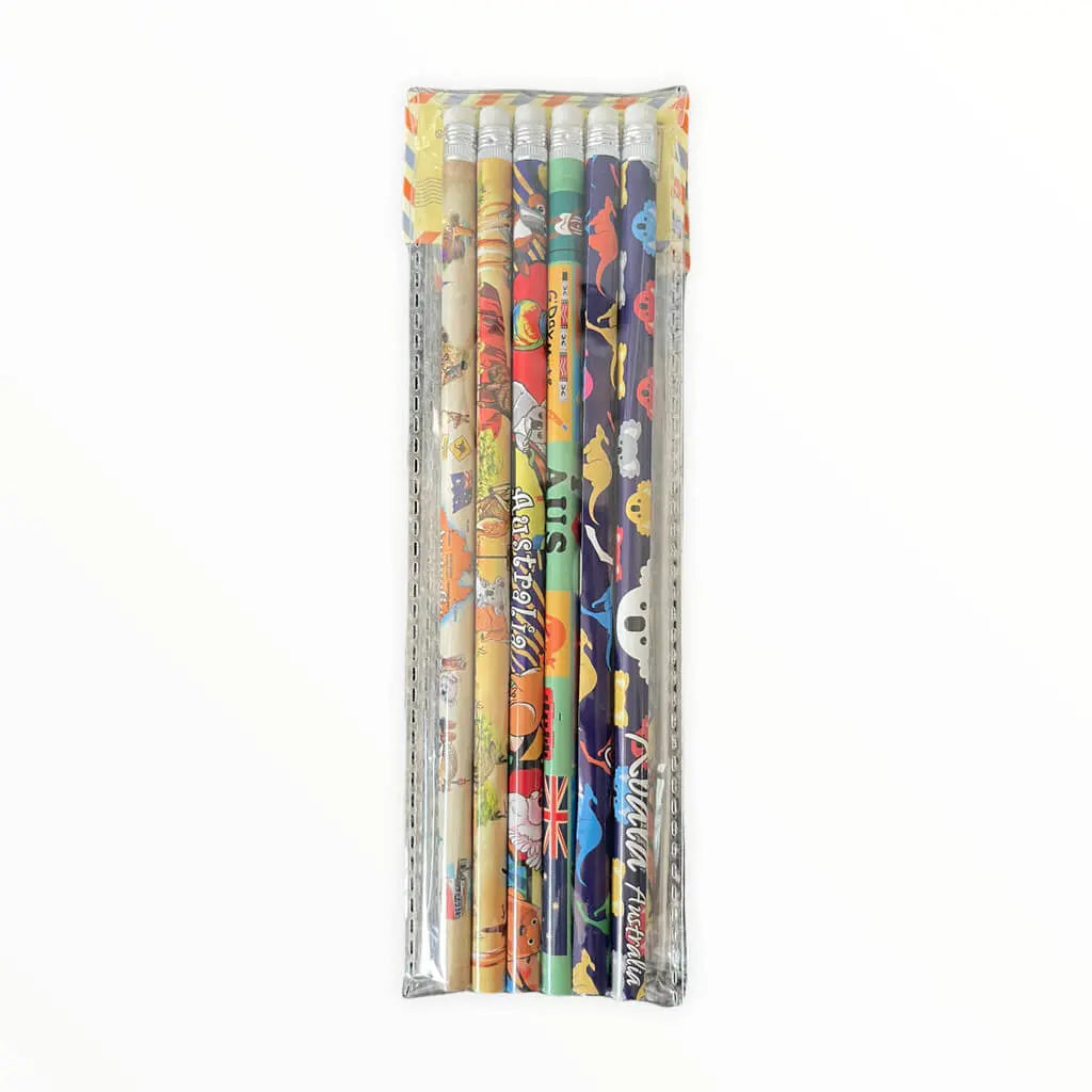 Set of 6 Aussie Pencils Allanson Souvenirs