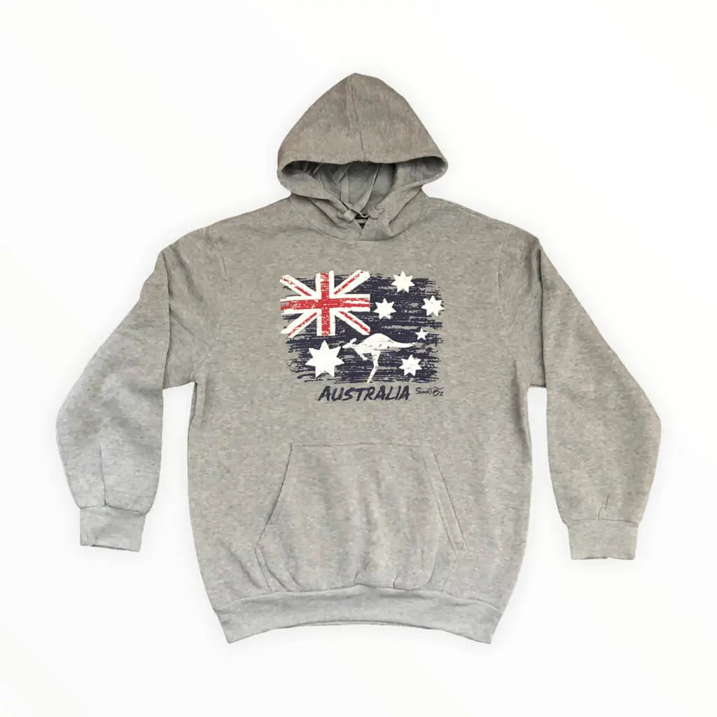 Souvenir Australian Flag Kangaroo Hoodie Allanson Souvenirs