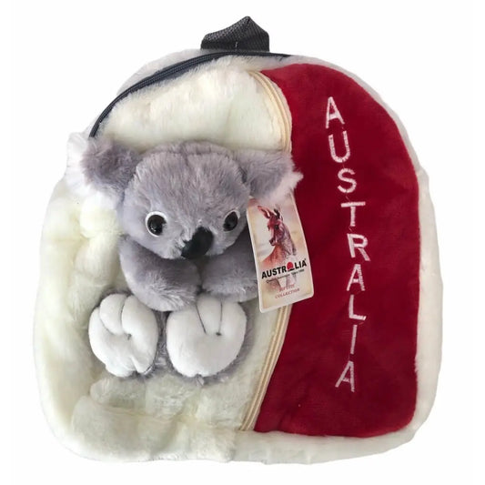 Two-tone Pink and White Australian Koala Backpack Allanson Souvenirs