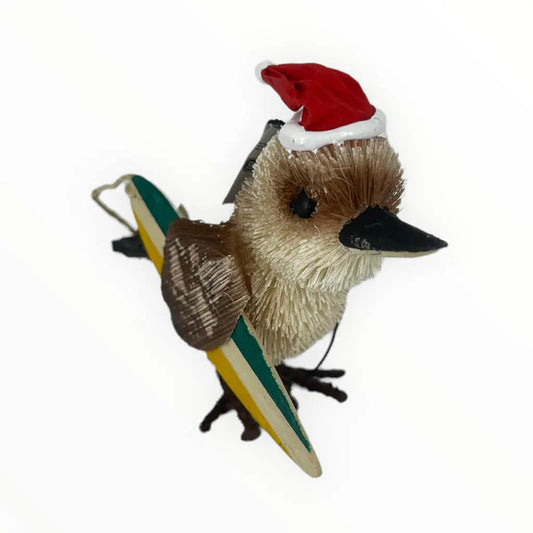 kookaburra with Surfboard Christmas decoration